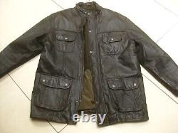 GENUINE LEATHER FIELD COAT JACKET XL 46 48 HIDEPARK soft distressed warm mens