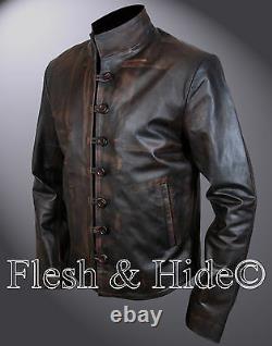 Genuine Distressed Leather Da Vinci's Demons Tom Riley Jacket