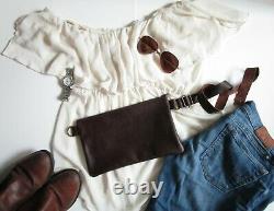 Genuine Leather New Fanny Pack Hip Pouch Belt Waist Bum Bag Travel Bag Men Women
