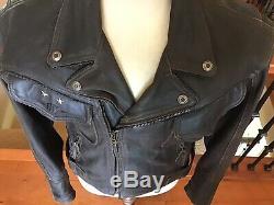 HARLEY DAVIDSON Mens Size MEDIUM Billings Distressed Leather Jacket