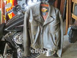 Harley Davidson Billings Brown Leather Jacket Mens Large LNWOT