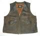 Harley Davidson Distressed Brown Leather Billings Vest Xxl 2xl More Hd Listed 19