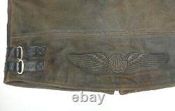 Harley Davidson Distressed Brown Leather Billings Vest XXL 2xl More Hd Listed 19