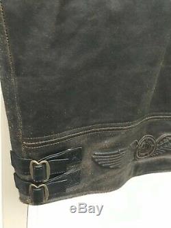 Harley Davidson Distressed Leather Billings Vest Men Medium