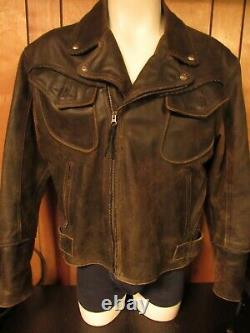 Harley Davidson Leather Jacket Billings Brown Distressed XL