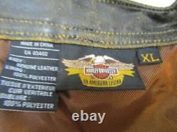 Harley Davidson MENS XL Distressed Brown BILLINGS Leather Chaps 98180-95VM