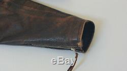 Harley Davidson Men's Brown Distressed Leather Vintage Jacket D-Pocket 2XL Rare