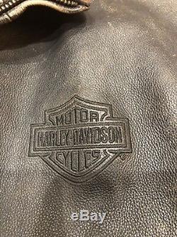Harley Davidson Men's Distresses Brown Leather Jacket 1 Hoodie