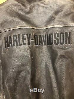 Harley Davidson Men's Distresses Brown Leather Jacket 1 Hoodie