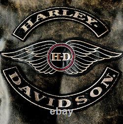 Harley Davidson Men's sz S Motorcruise Jacket Distressed Leather Dark Brown