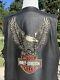 Harley-davidson Mens Legendary Eagle Leather Vest 2xl Distressed