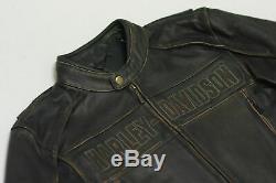 Harley Davidson ROADWAY Distress Brown Leather Jacket