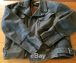 Harley Davidson XL Billings Brown Distressed Jacket