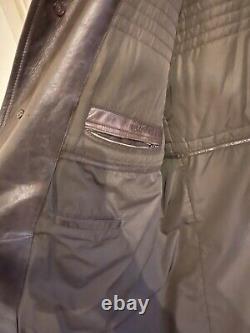 Hugo Boss Leather Coat Fits (L/XL) Nappa Leather. Lovely slight distressed feel