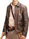 Indiana Jones Brown Leather Jacket Raiders Of The Lost Ark Distressed Jacket