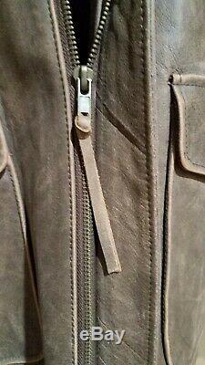 Indiana Jones Distressed Leather Jacket 2008 Lucasfilm Ltd Size XL Harrison Ford