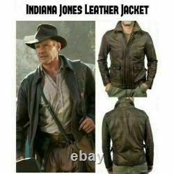 Indiana Jones Harrison Ford Classic Distressed Brown Real Leather Jacket