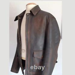 Indiana Jones Harrison Ford Classic Genuine Real Distressed Leather Jacket