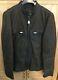 J. Crew Mens Brown Leather Racer Jacket Hand Distressed Size Small New Rare Nos