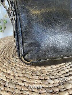 Jean Paul Gaultier Maroquinerie distressed leather messenger shoulder bag