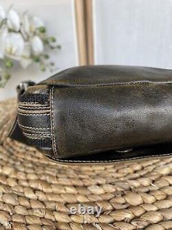 Jean Paul Gaultier Maroquinerie distressed leather messenger shoulder bag