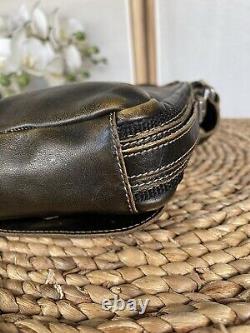 Jean Paul Gaultier Maroquinerie distressed leather messenger shoulder bag