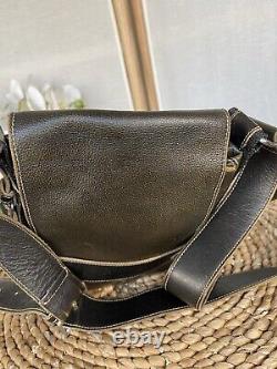 Jean Paul Gaultier Maroquinerie distressed leather messenger shoulder bag