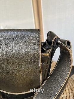 Jean Paul Gaultier Maroquinerie distressed leather messenger shoulder bag