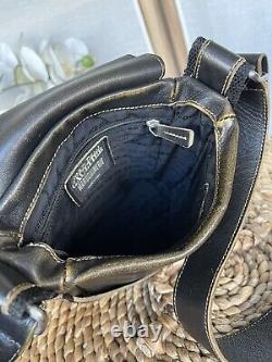 Jean Paul Gaultier Maroquinerie distressed leather messenger shoulder bag