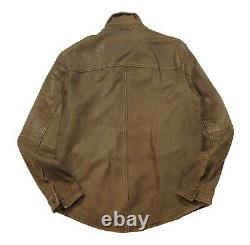 John Varvatos Men's Twig Brown Danny Distressed Leather Slim Fit Jacket $698