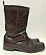 John Varvatos Motorcycle Boots Brown Leather Distressed Buckle Mens Size 11.5m