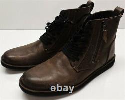 John Varvatos Star USA Star B Side Zip Distressed Leather Boot -$348 -Size 8.5 M