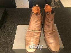 John Varvatos mens Collection Chelsea Boots 11 distressed brown
