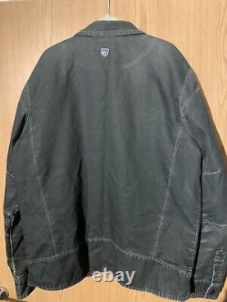 KUHL Jacket Vintage Patina Dye Burr Distressed Canvas Jacket Men Size Large Size