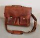 Kalating London Downy Birch Distressed Brown Leather Satchel Briefcase