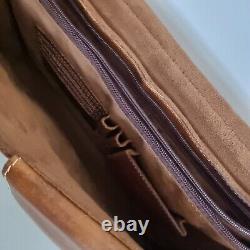 Kalating London Downy Birch Distressed Brown Leather Satchel Briefcase