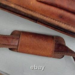 Kalating London Downy Birch Distressed Brown Leather Satchel Briefcase