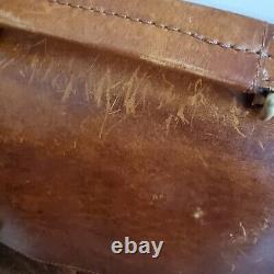 Kalating London Downy Birch Distressed Brown Leather Satchel Briefcase