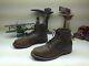 L. L. Bean Chippewa Made In Usa Distressed Brown Leather Engineer Boots 10.5 Ee