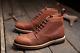Lanx Bayley Handmade Leather Boots Distressed Conker Uk 8