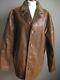 Leather Jacket Vintage Western Mens Fur Lining Borg 42 44 Distressed Pigskin