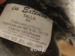 LEATHER JACKET VINTAGE WESTERN mens fur lining borg 42 44 distressed pigskin