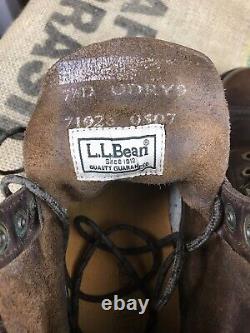 LL Bean Chippewa Katahdin Iron Distressed Work Service Boots Size 7.5 D