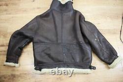 Leonardo Men's Leather Sheepskin Shearling(Bomber Aviator B3 Flight Style)Jacket