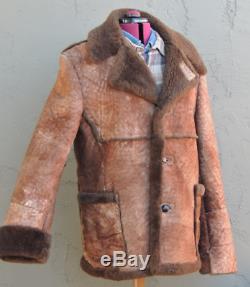 Ll====Western Rancher===l 100% Sheepskin/Shearling Leather/Fur Coat Size (XL)