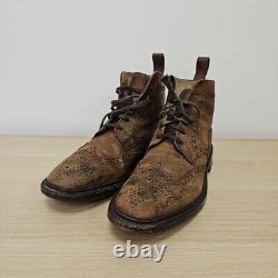 Loake Banks Distressed Leather Chelsea England Ankle Derby Brogues Boots Uk 7