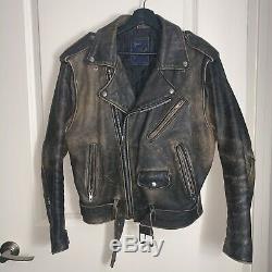 MAD MAX VINTAGE POST APOCALYPSE DISTRESSED Brown LEATHER MOTORCYCLE JACKET