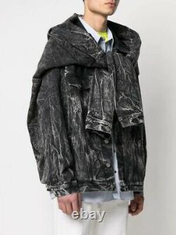 MARTINE ROSE Tie Sleeve Denim UNIQUE Jacket 100% Genuine Size S RRP £1616 NEW