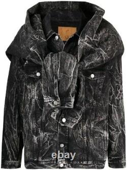 MARTINE ROSE Tie Sleeve Denim UNIQUE Jacket 100% Genuine Size S RRP £1616 NEW