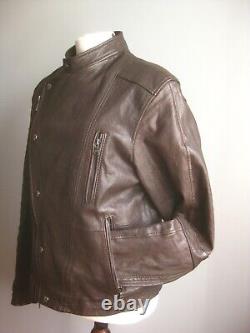 MILITARY BOMBER LEATHER JACKET 38 40 aviator flying ANDREW MARC NY distressed